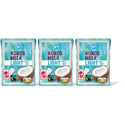 AH Kokosmelk light 3-pack