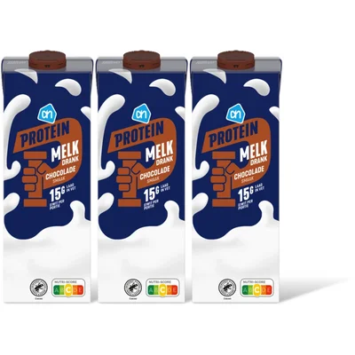 AH Protein melk drank chocolade smaak 3-pck
