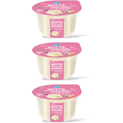 AH Witte chocolade mousse 3-pack