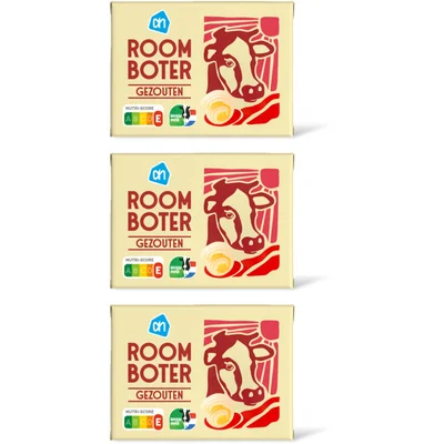 AH Roomboter gezouten 3-pck