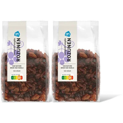 AH Rozijnen zongedroogd 2-pack