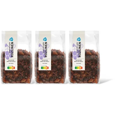 AH Rozijnen zongedroogd 3-pack