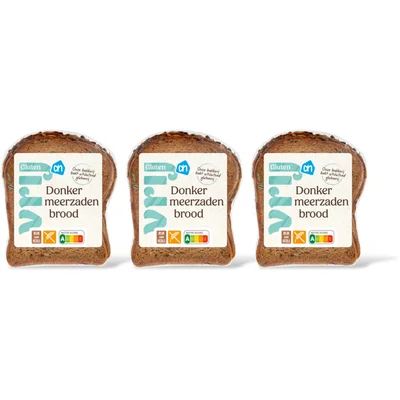 AH Glutenvrij Brood donker meerzaden half 3-pack