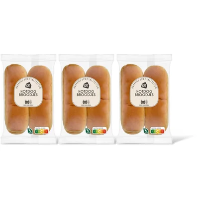 AH Hotdogbroodjes 3-pack