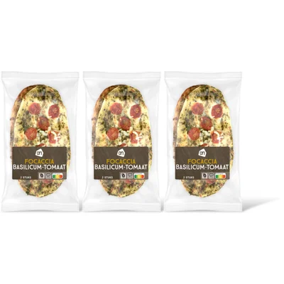 AH Focaccia basilicum tomaat 3-pack