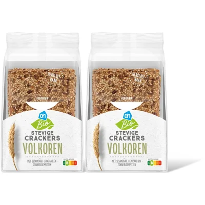 AH Biologisch Stevige crackers volkoren 2-pack