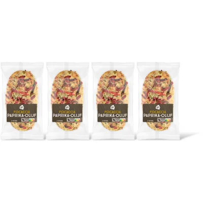 AH Focaccia paprika olijf 4-pack