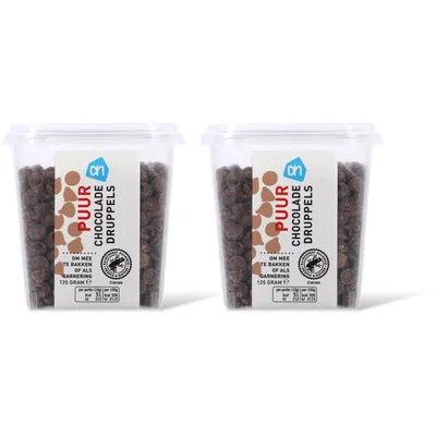 AH Puur chocolade druppels 2-pack