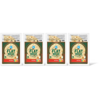 AH Gevouwen flatbread naturel 4-pack
