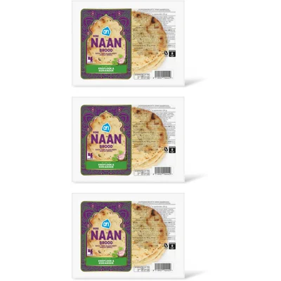 AH Mini naanbrood knoflook koriander 3-pack