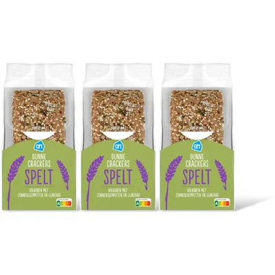 AH Dunne crackers spelt 3-pack
