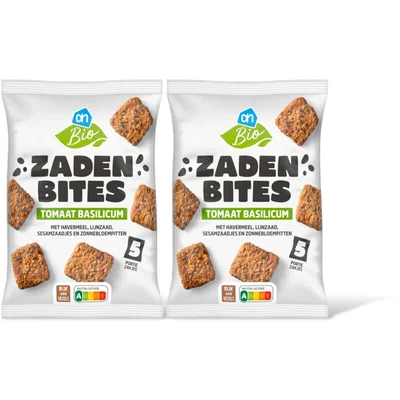 AH Biologisch Zaden bites tomaat basilicum bio 2-pack