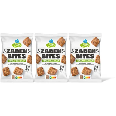 AH Biologisch Zaden bites tomaat basilicum bio 3-pack