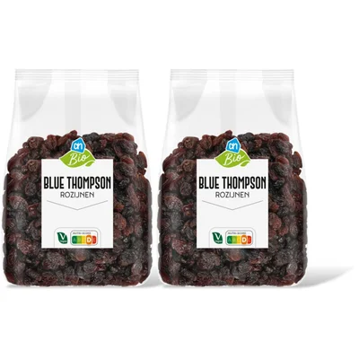 AH Biologisch Blue thompson rozijnen 2-pack