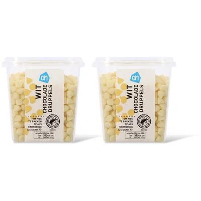 AH Witte chocolade druppels 2-pack