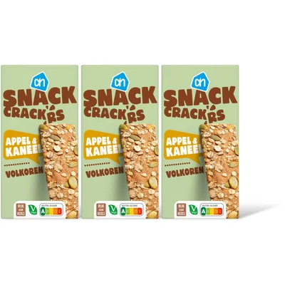 AH Snackcrackers appel & kaneel 3-pack