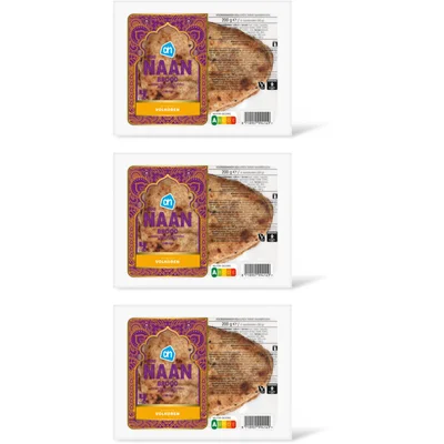 AH Mini naan brood volkoren 3-pack