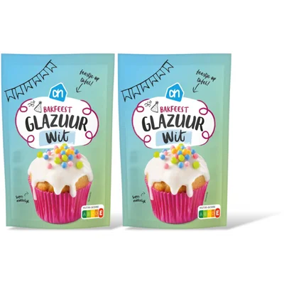 AH Bakfeest glazuur wit 2-pack