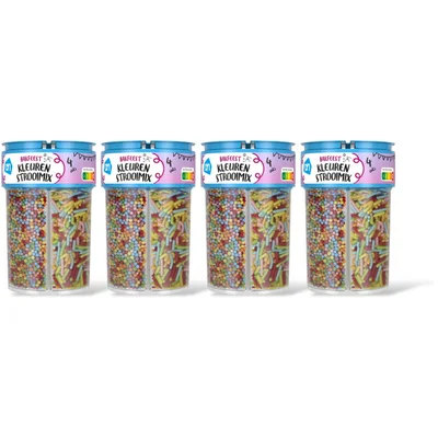 AH Bakfeest kleuren strooimix 4 vaks 4-pack
