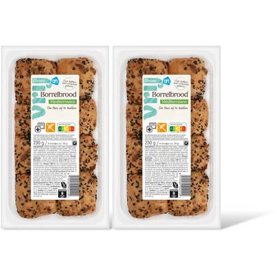 AH Glutenvrij Borrelbrood Mediterraans 2-pack