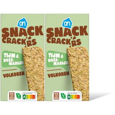 AH Snackcrackers tijm & rozemarijn 2-pack