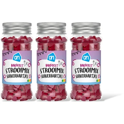 AH Strooimix suikerhartjes 3-pack