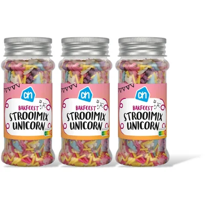 AH Bakfeest strooimix unicorn 3-pack