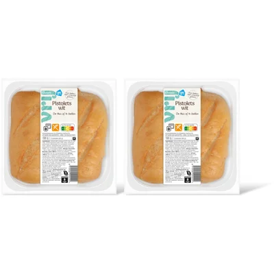 AH Glutenvrij Pistolets wit 2-pack