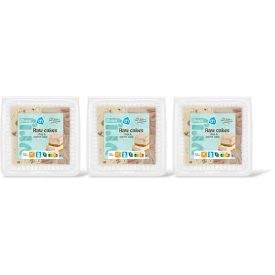 AH Glutenvrij Raw cakes chai&carrot cake 3-pack