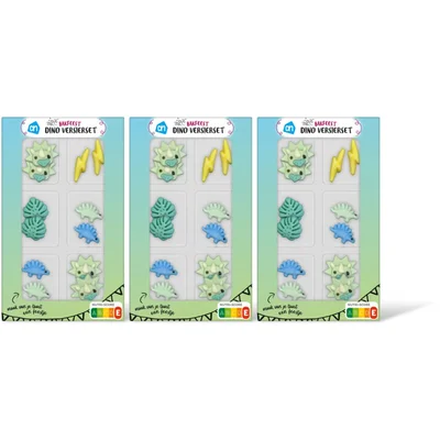 AH Bakfeest versierset dino 3-pack