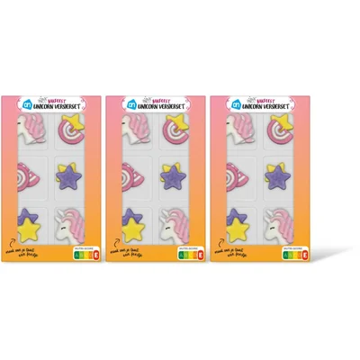 AH Versierset unicorn 3-pack