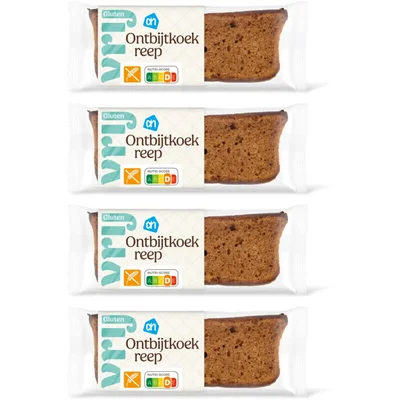 AH Glutenvrij Ontbijtkoekreep 4-pack