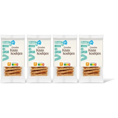AH Glutenvrij Goudse kaaskoekjes 4-pack
