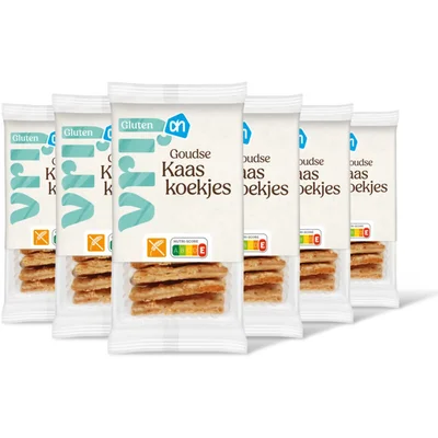 AH Glutenvrij Goudse kaaskoekjes 6-pack