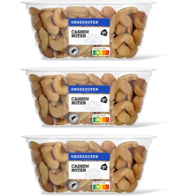 AH Cashewnoten ongezouten 3-pack