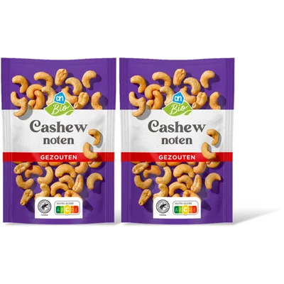 AH Biologisch Ongebrande cashewnoten 2-pack