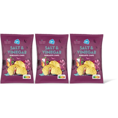 AH Robuuste chips salt & vinegar 3-pack