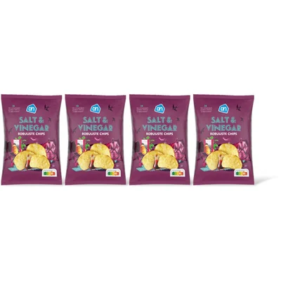 AH Robuuste chips salt & vinegar 4-pack