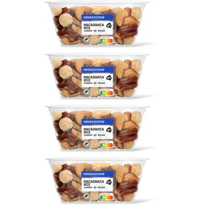 AH Macadamiamix ongezouten 4-pack