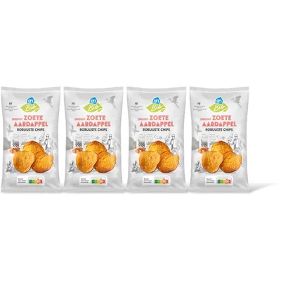 AH Biologisch Zoete aardappel chips 4-pack