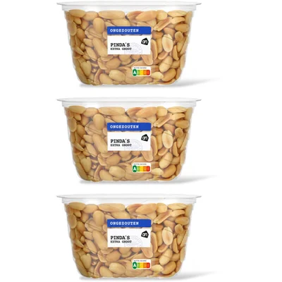 AH Pinda's extra groot ongezouten 3-pack