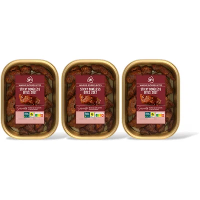 AH Sticky boneless bites zoet 3-pack