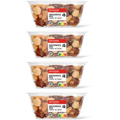 AH Macadamiamix gezouten 4-pack