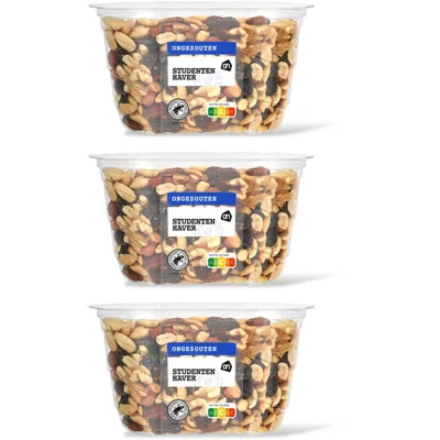 AH Studentenhaver ongezouten 3-pack