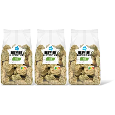 AH Zeewier rijstzoutjes mild 3-pack