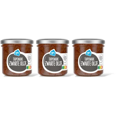 AH Tapenade zwarte olijf 3-pack
