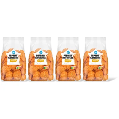 AH Paprika rijstzoutjes gezouten 4-pack