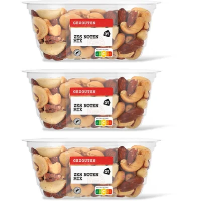 AH Zes noten mix gezouten 3-pack