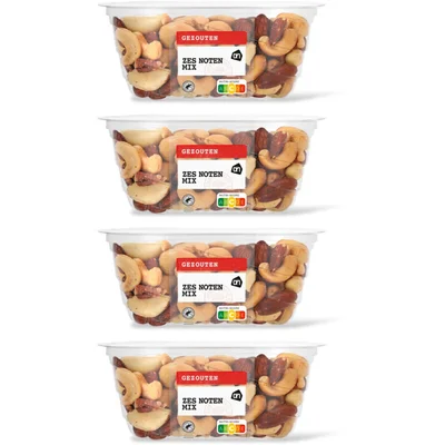 AH Zes noten mix gezouten 4-pack