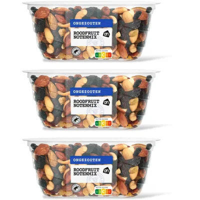 AH Roodfruit notenmix ongezouten 3-pack